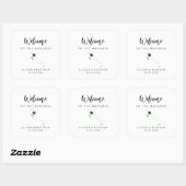 Jede Farbe Bahamas Hochzeitsjacke oder -box Quadratischer Aufkleber (Blatt)