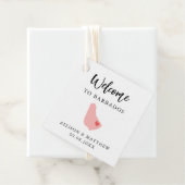 Jede Farbe Barbados Hochzeitungs-Begrüßungstasche Geschenkanhänger (Beispiel)