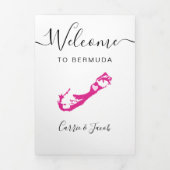 Jede Farbe Bermuda Hochzeitsnacht Begrüßungsreise Dreifach-gefaltete Programmkarte (Cover)