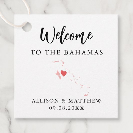 Jede Farbe der Bahamas-Begrüßungstasche Geschenkanhänger (Vorderseite)