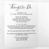 Jede Farbe Dominikanische Republik Hochzeitsempfan Dreifach-gefaltete Programmkarte (Innen Erste Seite)