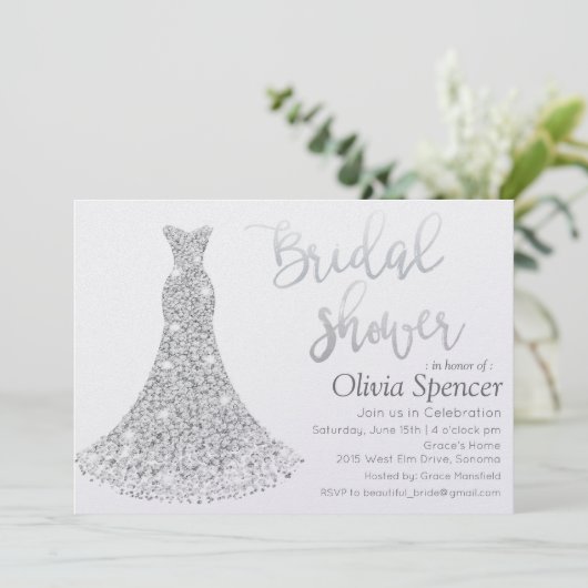 JEDE FARBE - Einladung zur Diamond Bridal Dusche (Stehend Vorderseite)