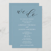 Jede Farbe Elegante Moderne einfache Hochzeit Einl Einladung (Vorne/Hinten)