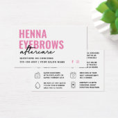 Jede Farbe Henna Brows Brows Tint Aftercare-Karte (Schreibtisch)
