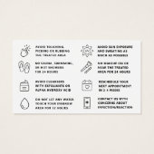 Jede Farbe Henna Brows Brows Tint Aftercare-Karte (Rückseite)