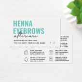 Jede Farbe Henna Brows Brows Tint Aftercare-Karte (Schreibtisch)