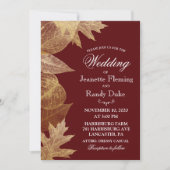 JEDE FARBE - Herbstliche Herbstlaub zum Hochzeitse Einladung (Vorderseite)