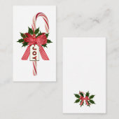 Jede Farbe Hintergrund Candy Cane "Joy" Weihnachte Begleitkarte (Vorne/Hinten)