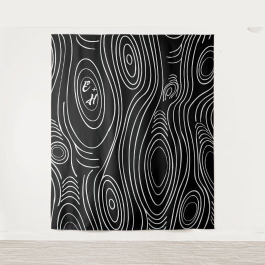 Jede Farbe Holz Grain Rustikale Abstrakte Kunst Wandteppich (Vorderseite)