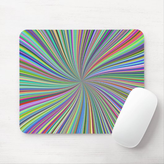 Jede Farbe im Crayon Box Spiral Swirl Optisch Mousepad (Mit Mouse)