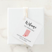 Jede Farbe Indiana Wedding Willkommenstasche Geschenkanhänger (Beispiel)