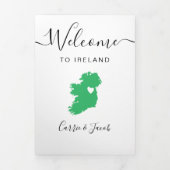 Jede Farbe Irland Hochzeit Begrüßungsschreiben Dreifach-gefaltete Programmkarte (Cover)