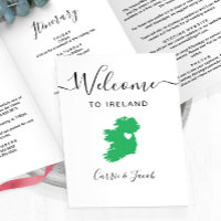 Jede Farbe Irland Hochzeit Begrüßungsschreiben