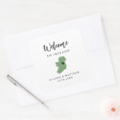 Jede Farbe Irland Hochzeitsjacke oder -box Quadratischer Aufkleber (Umschlag)