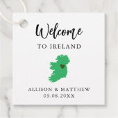 Jede Farbe Irland Hochzeitungs-Begrüßungstasche Geschenkanhänger (Vorderseite)
