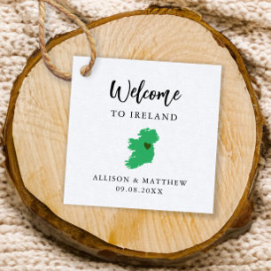 Jede Farbe Irland Hochzeitungs-Begrüßungstasche Geschenkanhänger