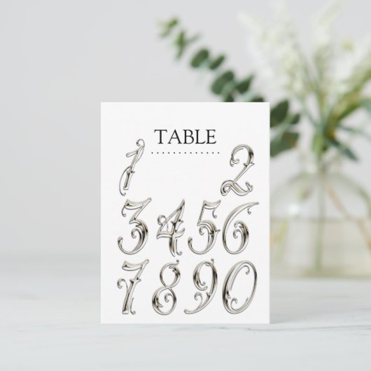 Jede Farbe macht Ihre Tischnummer Extravagant (Stehend Vorderseite)