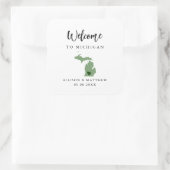 Jede Farbe Michigan Wedding Begrüßungstasche oder  Quadratischer Aufkleber (Tasche)