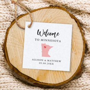 Jede Farbe Minnesota Hochzeitungs-Begrüßungstasche Geschenkanhänger