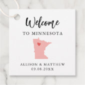 Jede Farbe Minnesota Hochzeitungs-Begrüßungstasche Geschenkanhänger (Vorderseite)