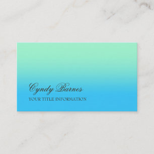 Jede Farbe mit Aqua Gradient Business Card Visitenkarte