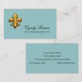 Jede Farbe mit der Gold Lilie Business Card Visitenkarte (Vorne/Hinten)