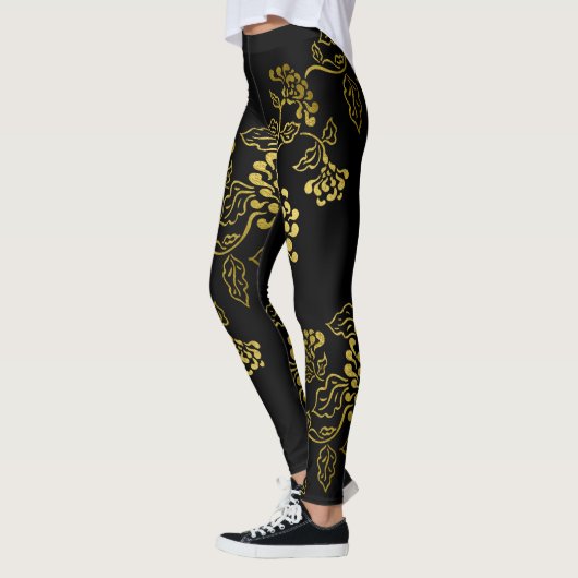 Jede Farbe mit Gold Chrysanthemum Leggings (Links)