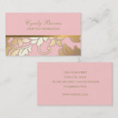 Jede Farbe mit Gold Damask Business Card Visitenkarte (Vorne/Hinten)