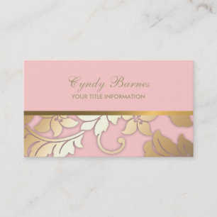Jede Farbe mit Gold Damask Business Card Visitenkarte