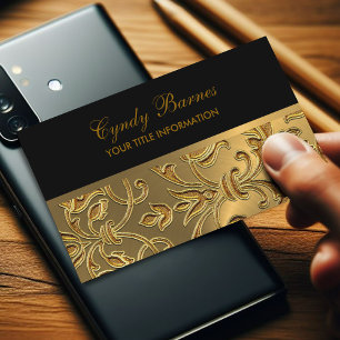 Jede Farbe mit Gold Damask Business Card Visitenkarte