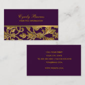 Jede Farbe mit Gold Damask Business Card Visitenkarte (Vorne/Hinten)