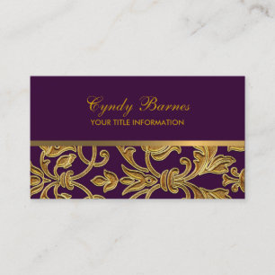 Jede Farbe mit Gold Damask Business Card Visitenkarte