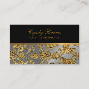 Jede Farbe mit Gold Damask Business Card Visitenkarte