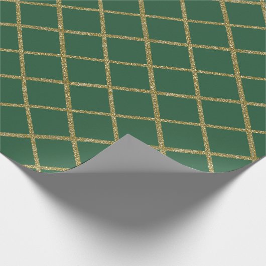 Jede Farbe mit Gold Glitzer Grid Geschenkpapier (Ecke)
