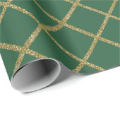 Jede Farbe mit Gold Glitzer Grid Geschenkpapier (Rolleneckpunkt)