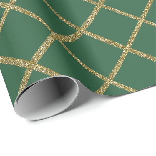 Jede Farbe mit Gold Glitzer Grid Geschenkpapier (Rolleneckpunkt)