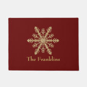 Jede Farbe mit Gold-Glitzer-Snowflake Fußmatte (Vorderseite)