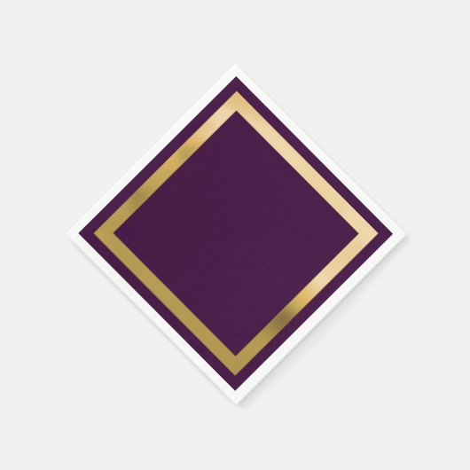 Jede Farbe mit "Gold"-Grenze Serviette (Ecke)