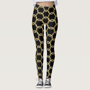 Jede Farbe mit goldenen Ringen Leggings