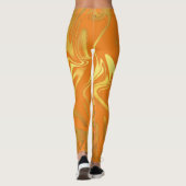 Jede Farbe mit goldener Marmorierung Leggings (Rückseite)
