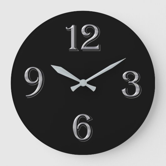 Jede Farbe mit großen Zahlen Große Wanduhr (Vorderseite)