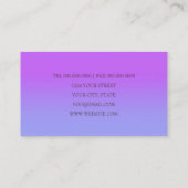 Jede Farbe mit Lila Visitenkarte (Rückseite)