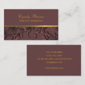 Jede Farbe mit Raisin Damask Business Card Visitenkarte (Vorne/Hinten)