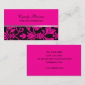 Jede Farbe mit schwarzem Damast Visitenkarte (Vorne/Hinten)