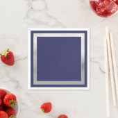 Jede Farbe mit "Silber"-Grenze Serviette (Beispiel)