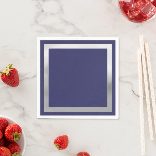 Jede Farbe mit "Silber"-Grenze Serviette (Beispiel)