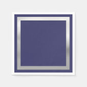 Jede Farbe mit "Silber"-Grenze Serviette (Vorderseite)