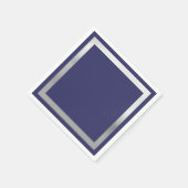 Jede Farbe mit "Silber"-Grenze Serviette (Ecke)