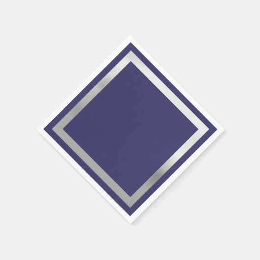 Jede Farbe mit "Silber"-Grenze Serviette (Ecke)