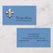 Jede Farbe mit Silberner Lilie-Visitenkarte Visitenkarte (Vorne/Hinten)